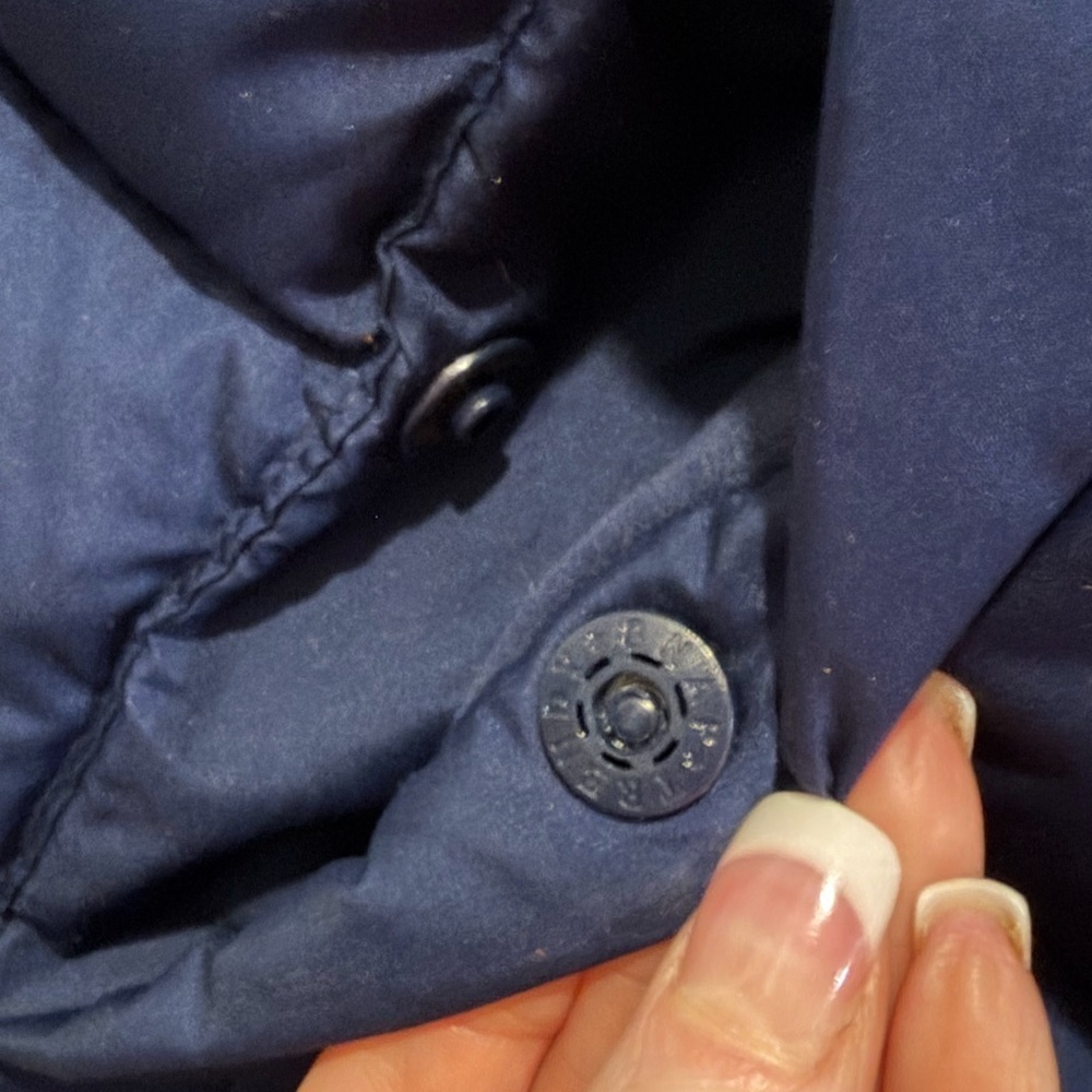 Lands End Down Feather Women’s Puffer Vest Navy Sz S 6-8 Rn62830 Full Zip - Picture 5 of 8